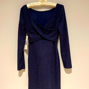 Navy blue cross back dress